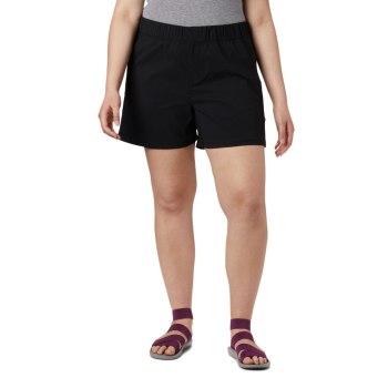 Columbia Ženske Kratke Hlače - Firwood Camp II Plus Size Crne | DTWV-21850